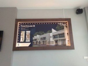 ป้ายอะคิลิคติดสติ๊กเกอร์ ติดไฟรอบกรอบ